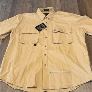 Browning Beige Short-Sleeve Shirt with Mesh Lining